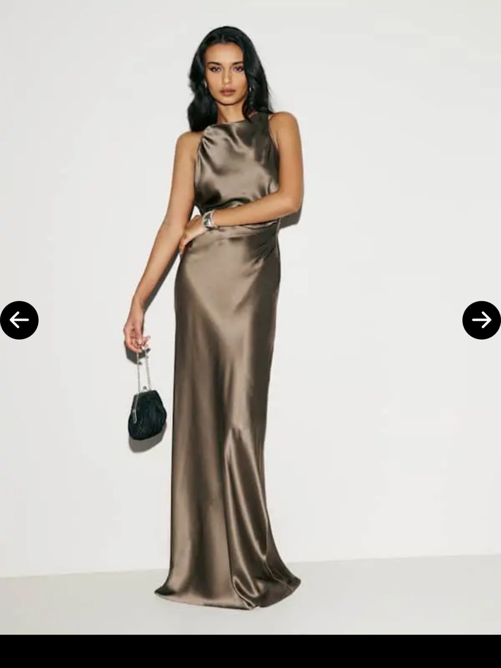 Reformation Anaiis Silk Dress - Morel